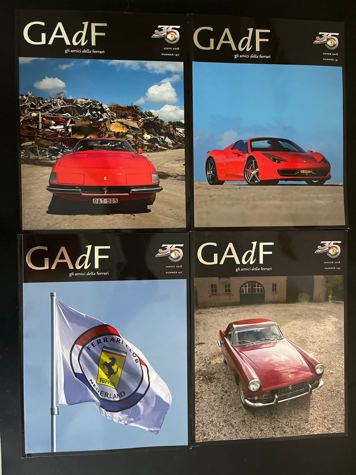 GAdf Ferrari Club Nederland magazines (4 stuks), Ophalen of Verzenden, Gelezen, Ferrari