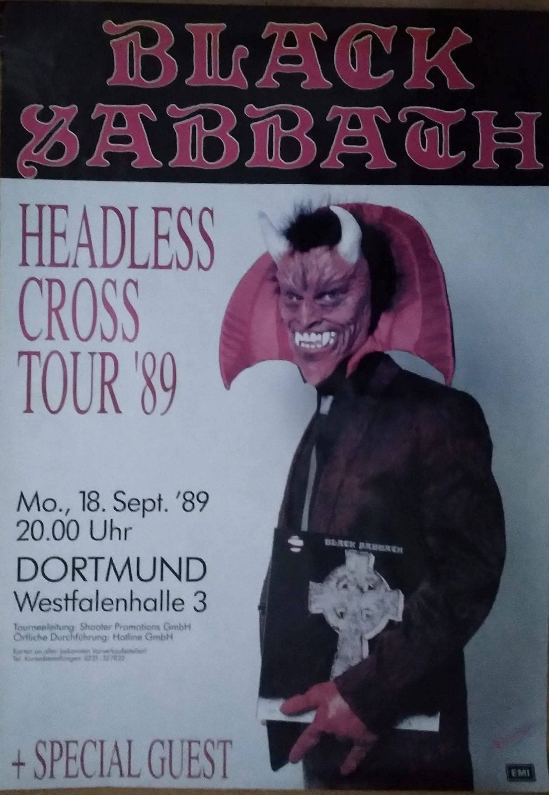 Black Sabbath Tour Posters '89, '95 & Reunion, Ophalen of Verzenden, A1 t/m A3, Muziek, Rechthoekig Staand