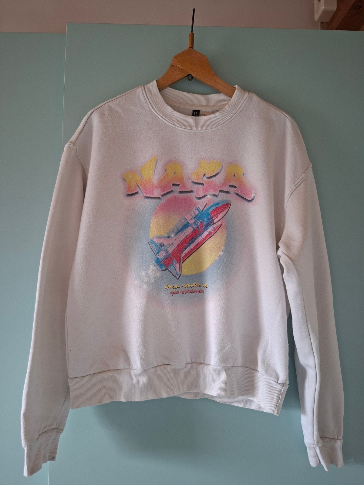 H&M Divided NASA Sweatshirt Maat M, Kleding | Dames, Maat 38/40 (M), Wit, H&M Divided, Ophalen of Verzenden