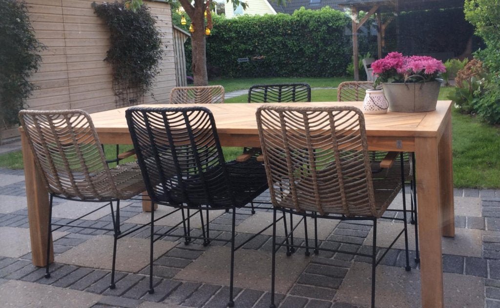 Tuinstoelen– wicker/rotan look – zeer nette staat, Tuin en Terras, Tuinstoelen, Ophalen, Zo goed als nieuw, Rotan
