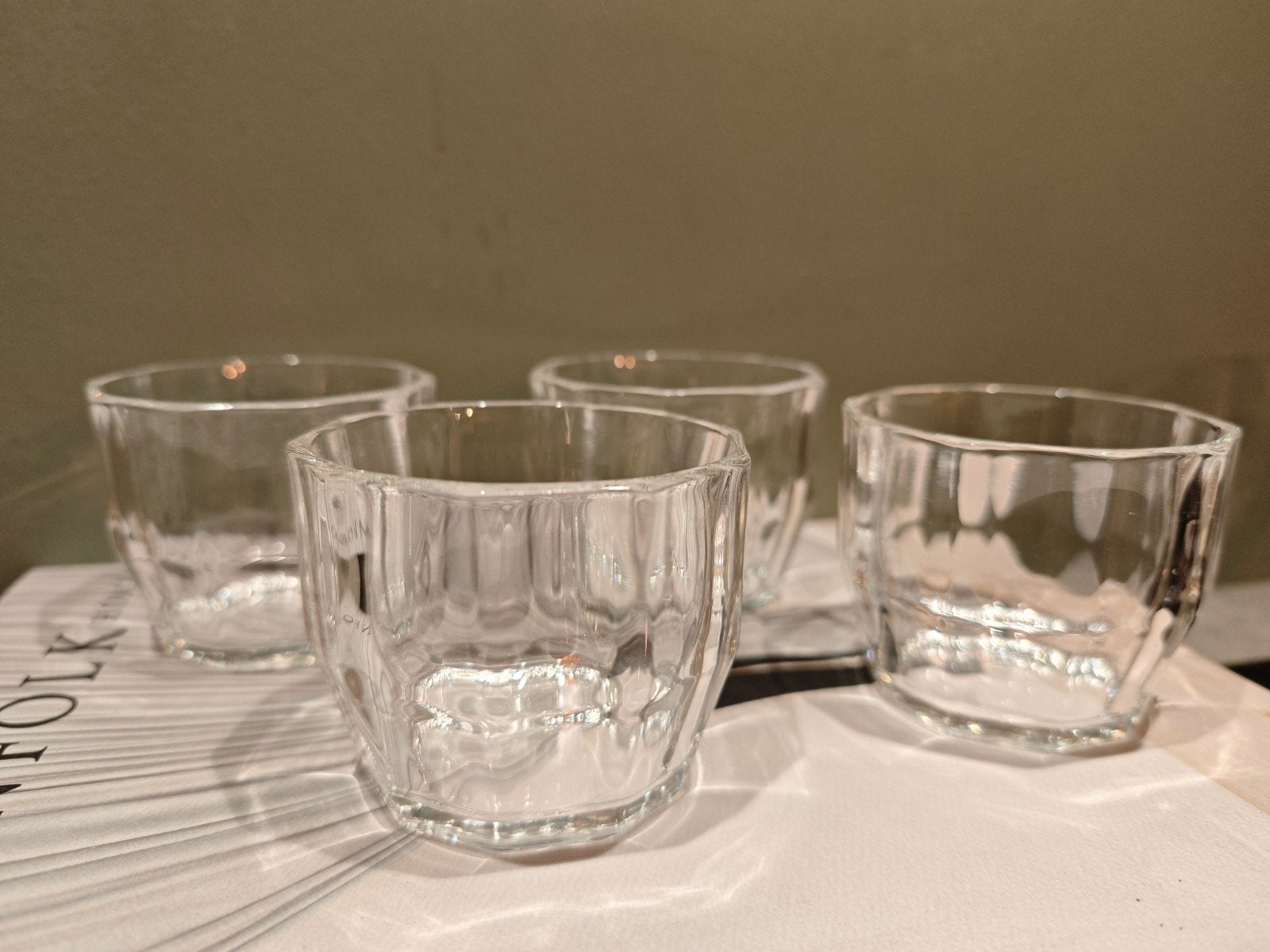 Set van 4 kristallen (water)glazen Scholten & Baijings voor, Glas of Glazen, IKEA, Ophalen of Verzenden, Modern