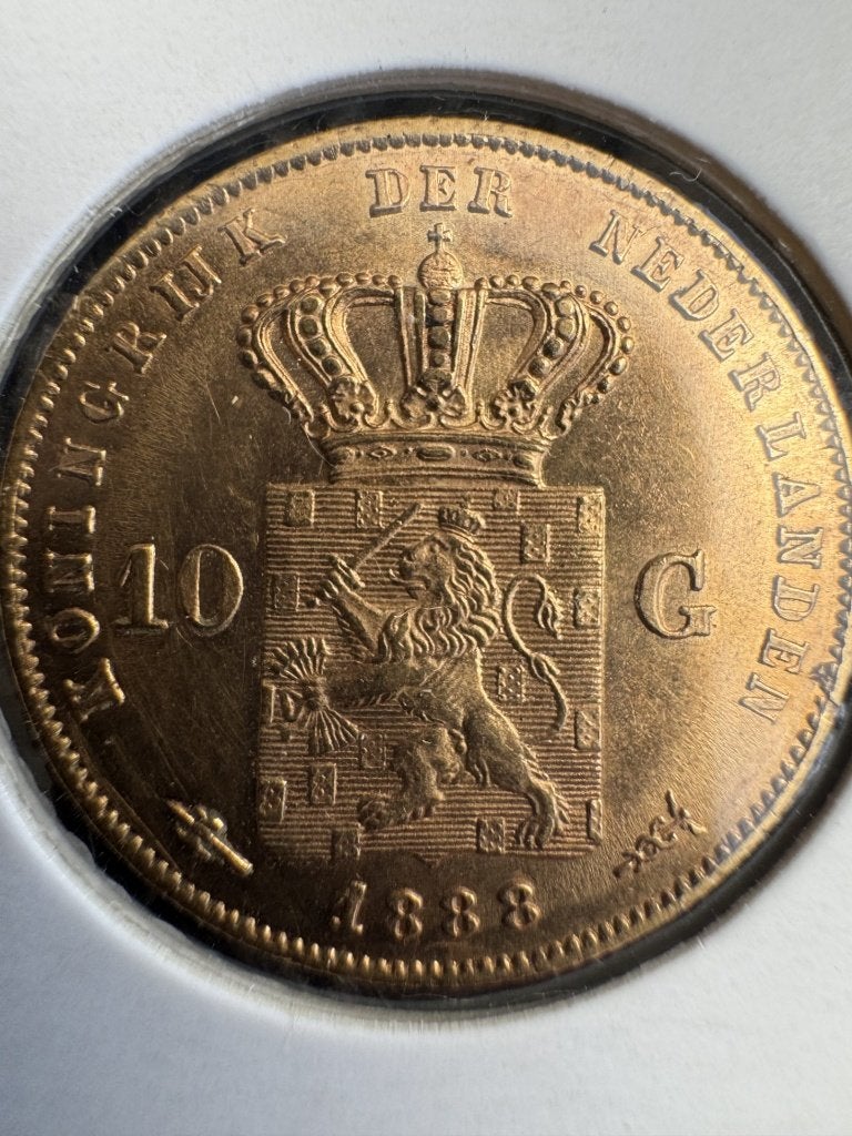 Gouden Tientje 1888 Willem III | Slechts 35.585 geslagen, Koning Willem III, Losse munt, 10 gulden, Goud