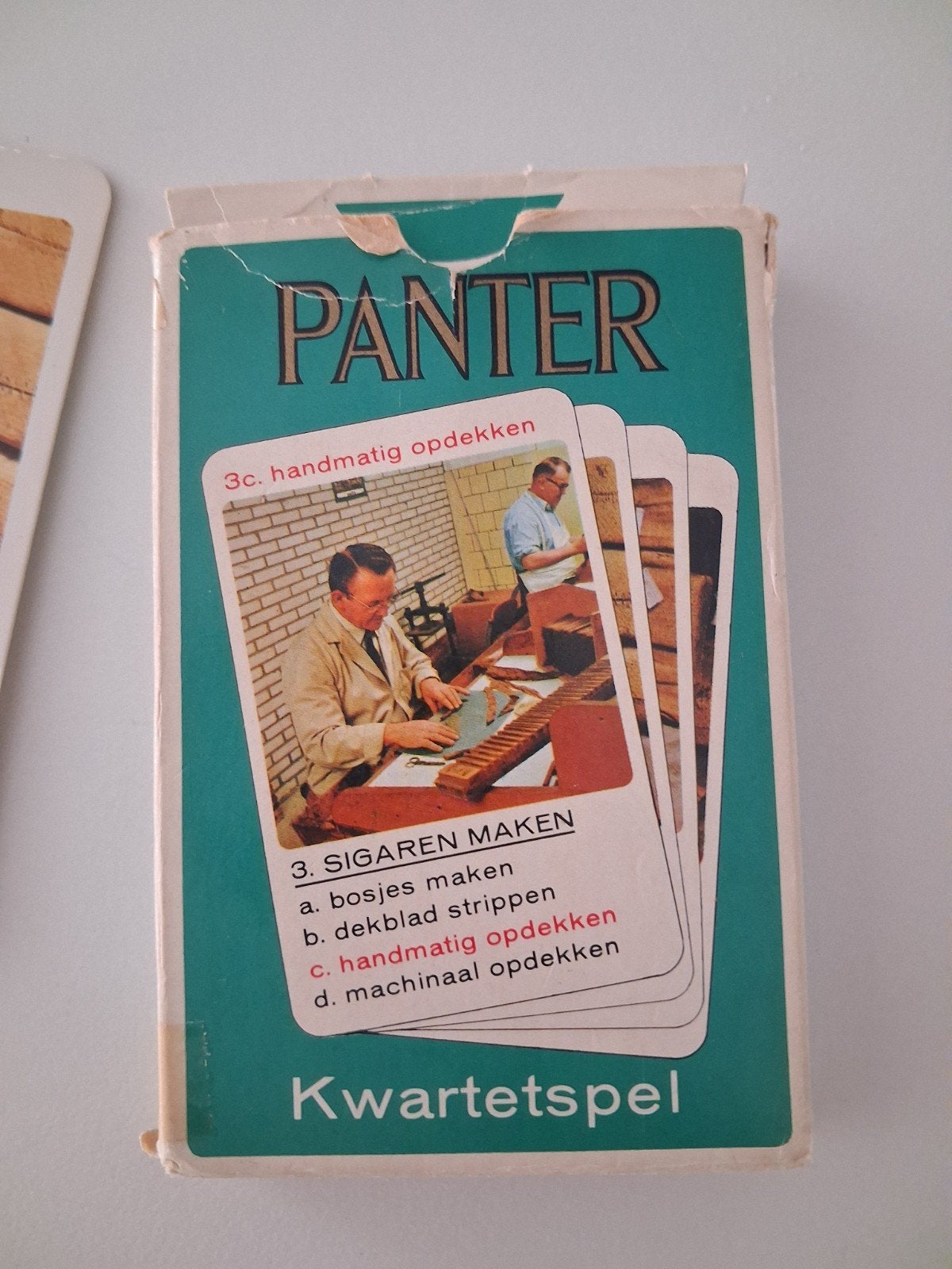 Nostalgisch Panter Sigaren Kwartetspel - Vintage, Ophalen of Verzenden, Gebruikt, Kwartet(ten)