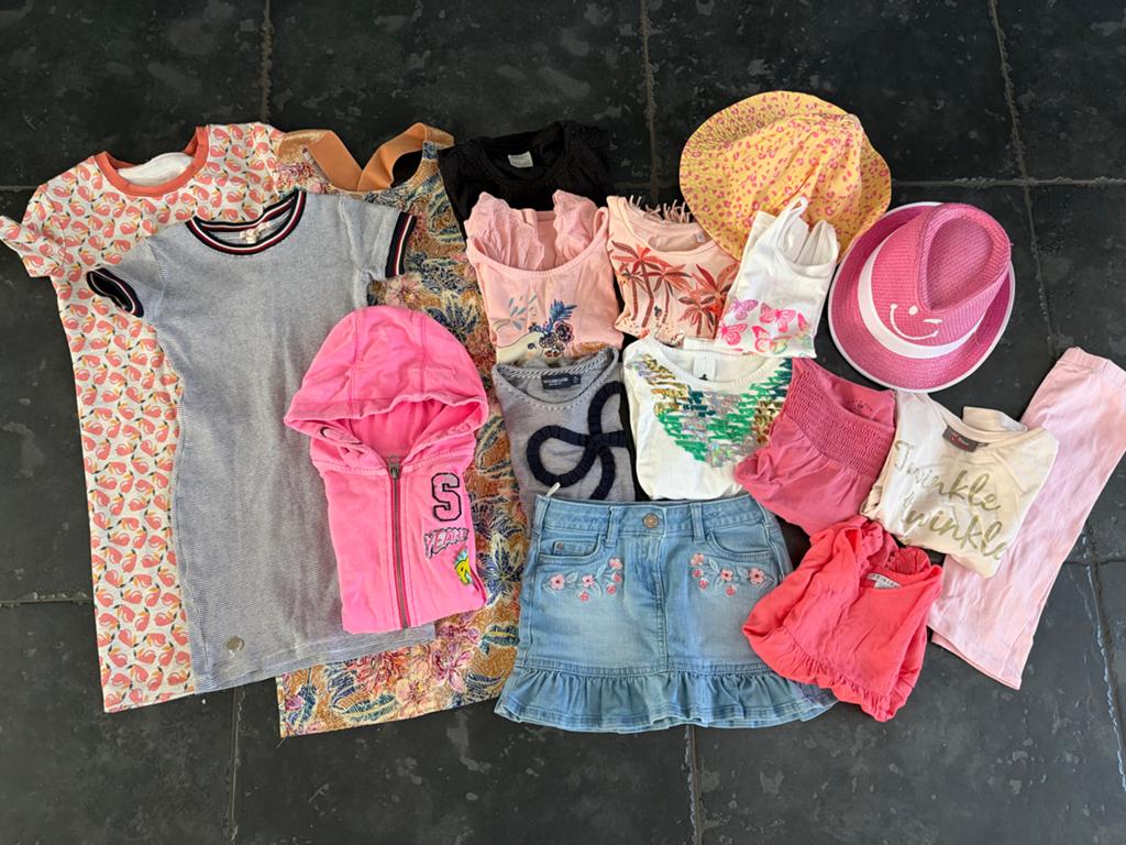 Kledingpakket bundel meisje 17 stuks maat 110/116 zomer, Ophalen of Verzenden, Gebruikt, Meisje, Setje