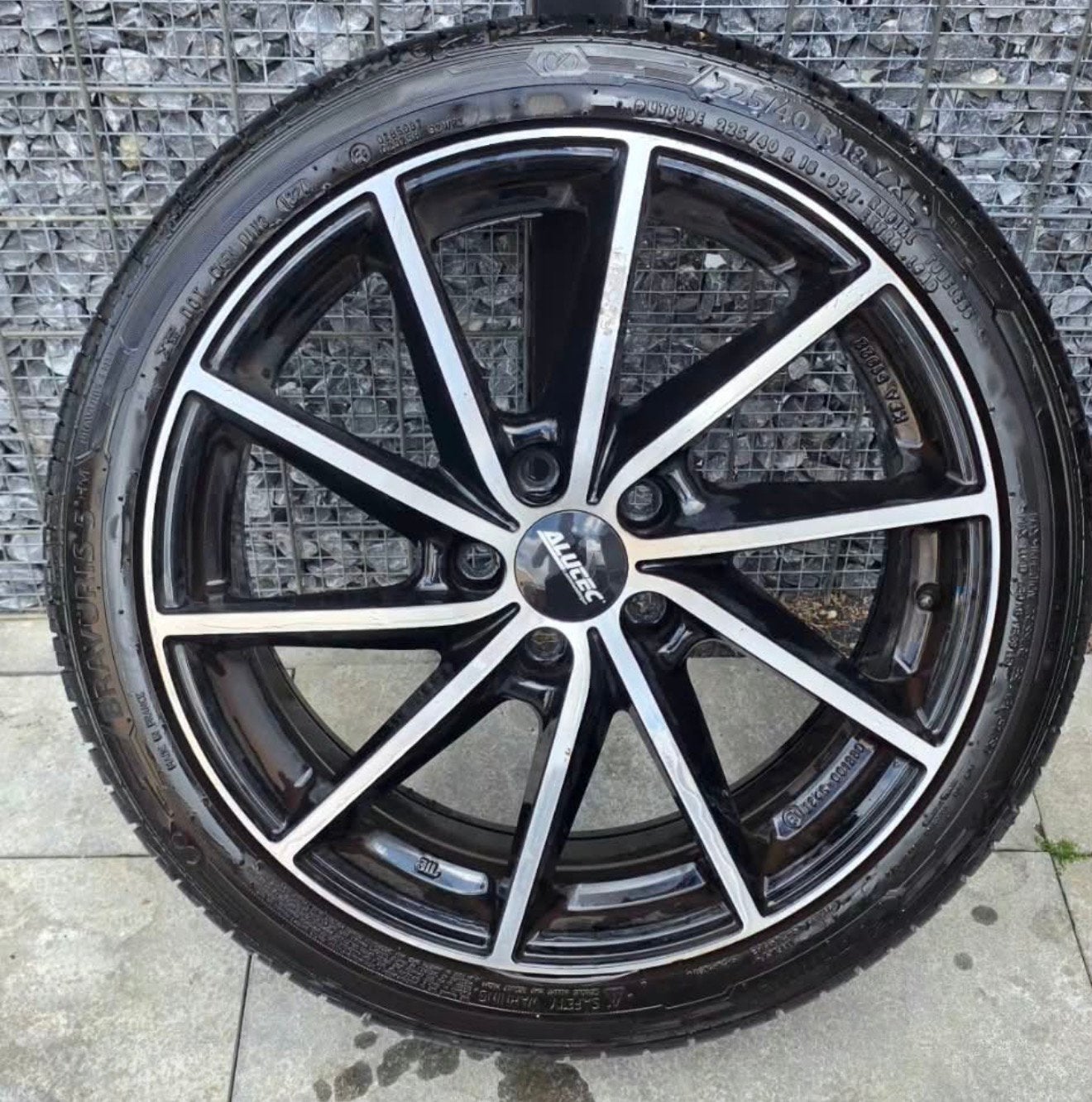 4x ALUTEC 18 inch velgen & Barum 225/40R18 banden, Ophalen, 18 inch, Gebruikt, Velg(en)
