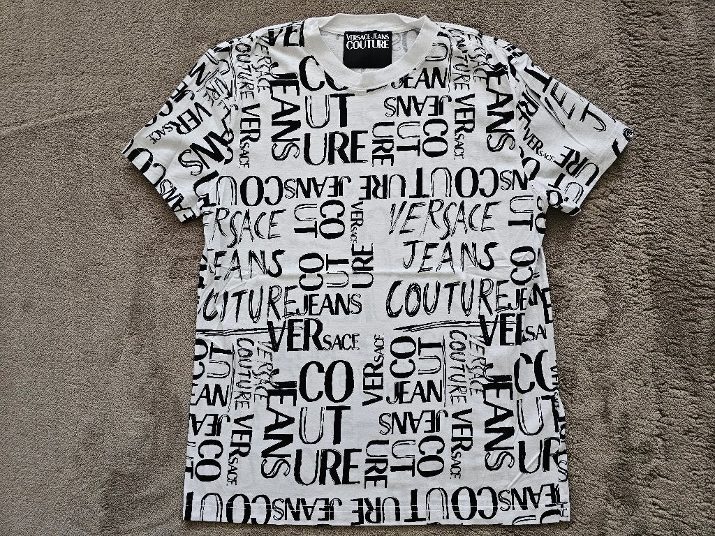 Versace Jeans Couture T-Shirt maat M, Wit, Zo goed als nieuw, Versace Jeans Couture, Verzenden