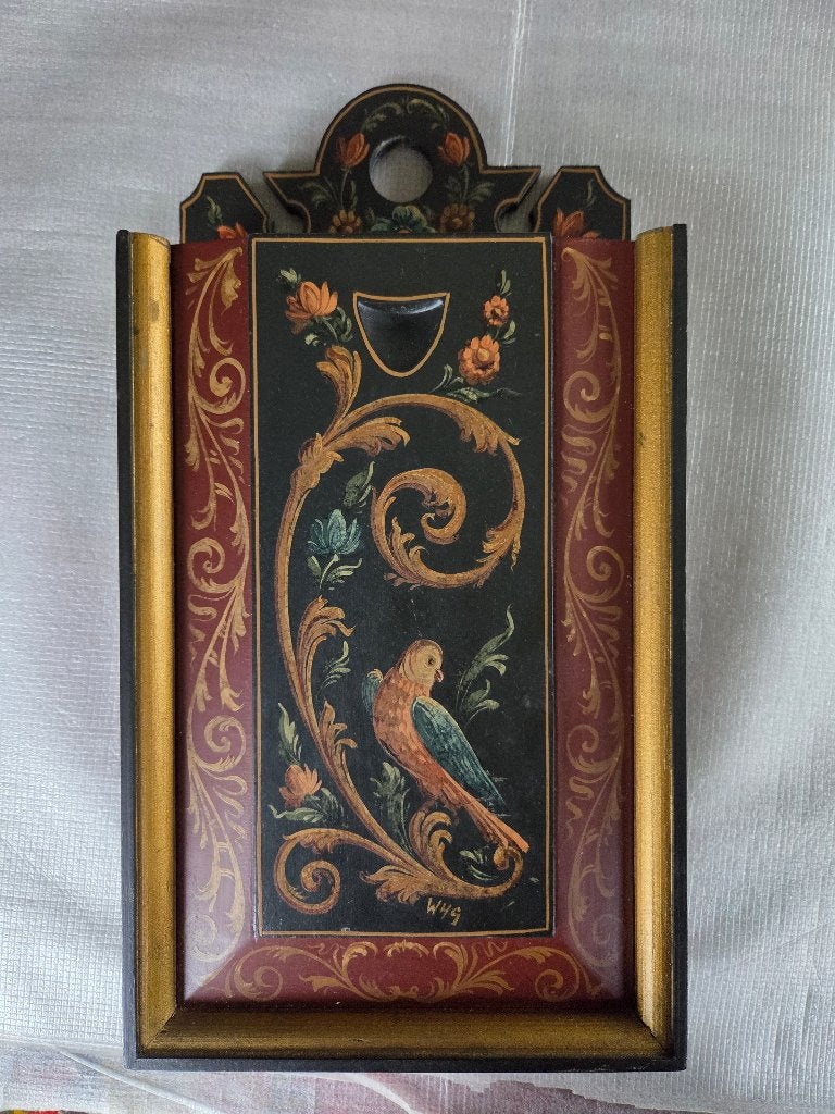 Prachtige, grote Hindeloopen houten schooltas  Glashouwer, Antiek en Kunst, Ophalen