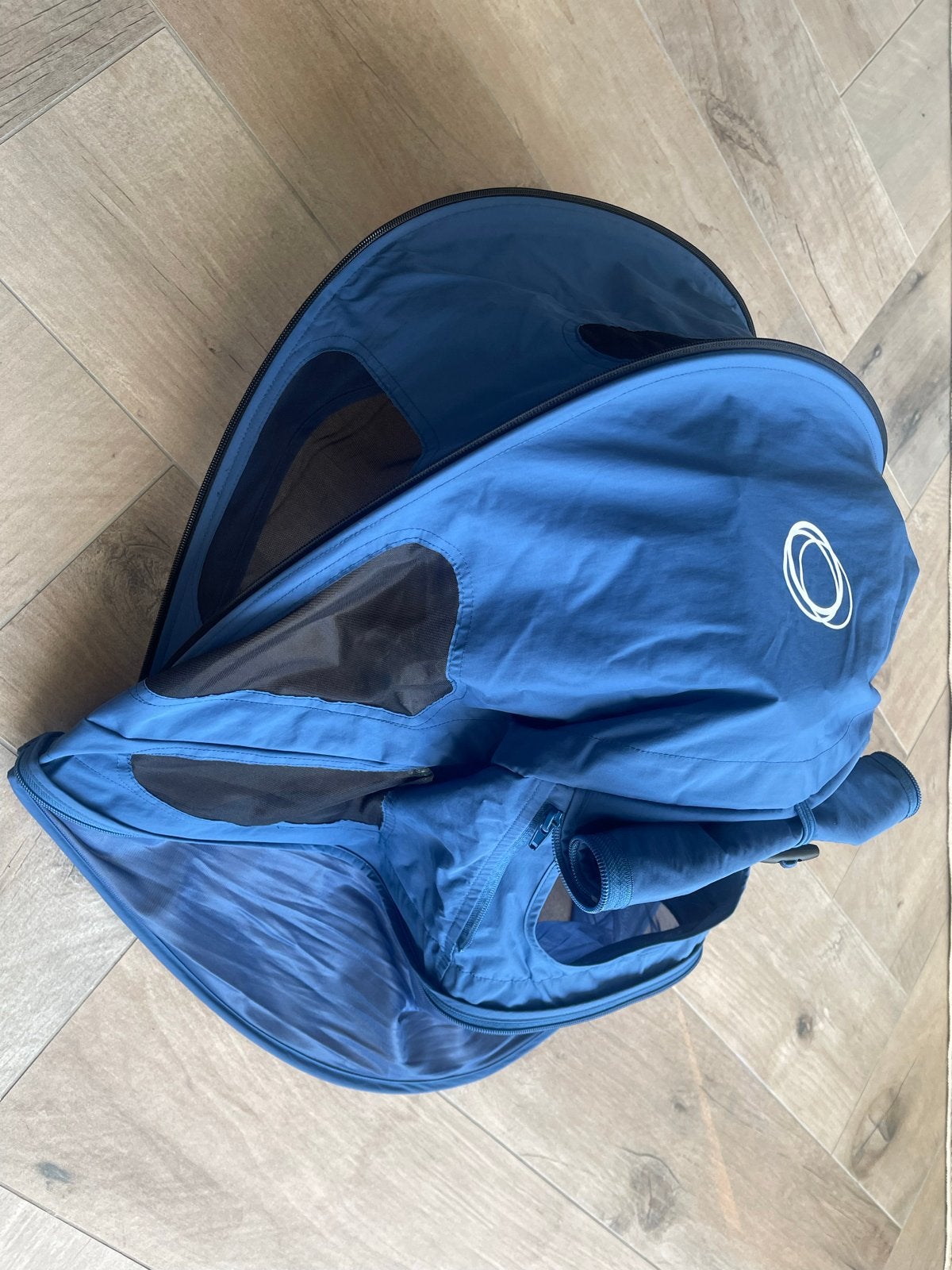 Bugaboo zonnekap met ventilatie - Blauw, Ophalen of Verzenden, Zo goed als nieuw