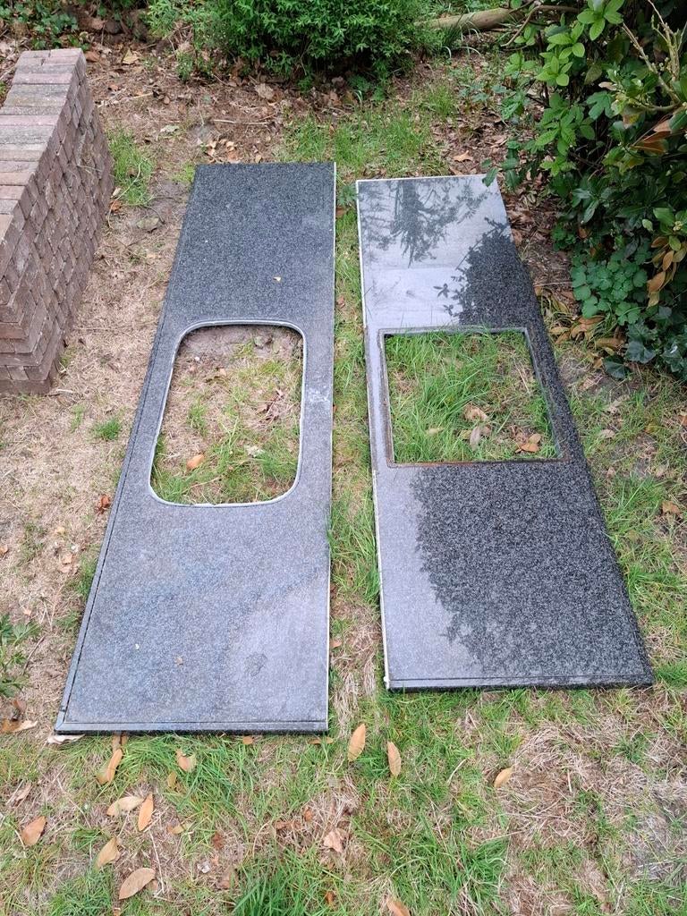 Granieten keukenbladen met uitsparingen, Ophalen, Gebruikt, Overige typen, Graniet of Steen