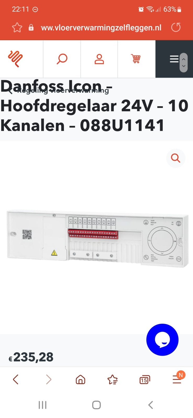 Danfoss slave en master. Plus 5 thermostaten voor zone icon1, Ophalen, Zo goed als nieuw