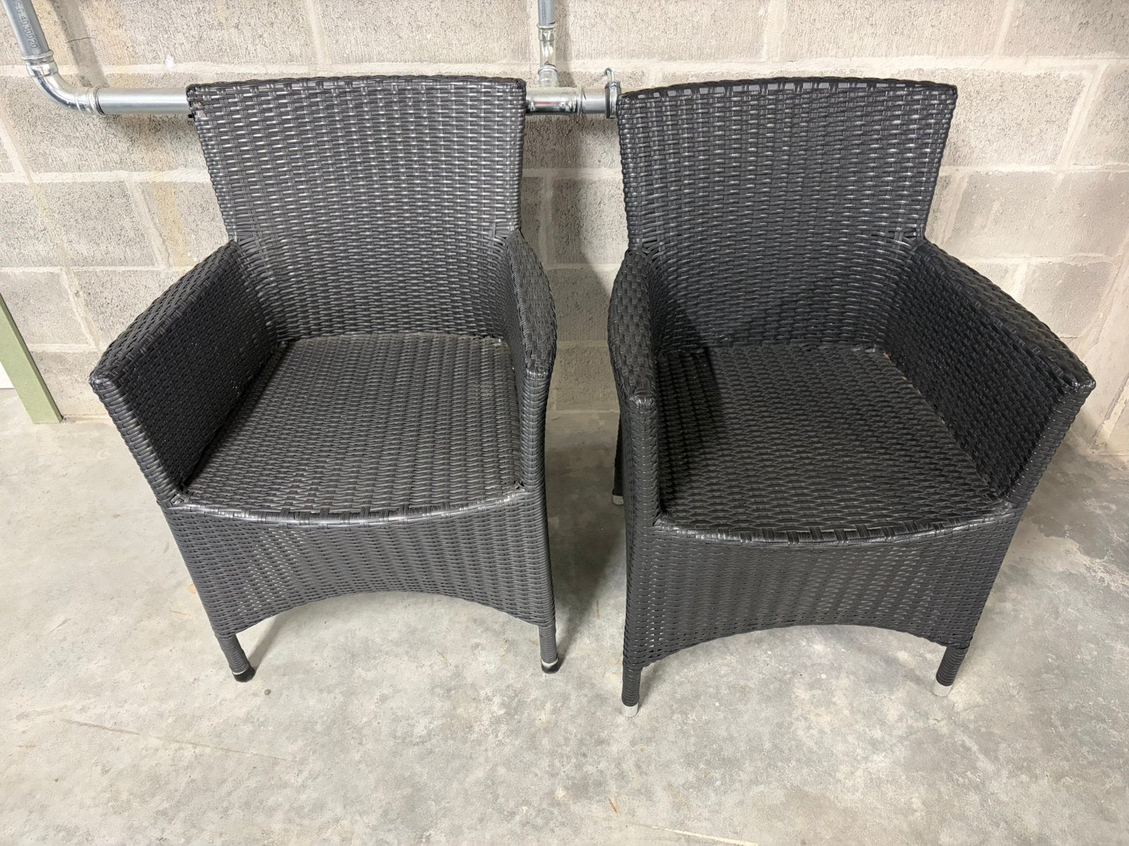 5 wicker stoelen, Ophalen, Gebruikt, Wicker