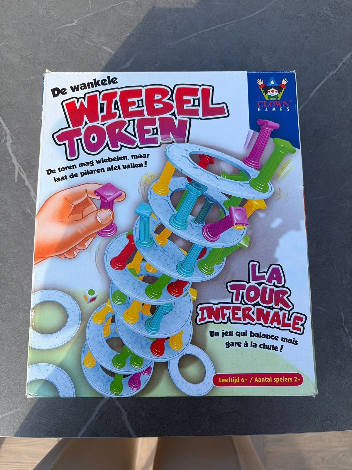 De Wankele Wiebel Toren - Balansspel voor het hele gezin, Drie of vier spelers, Ophalen of Verzenden, Zo goed als nieuw
