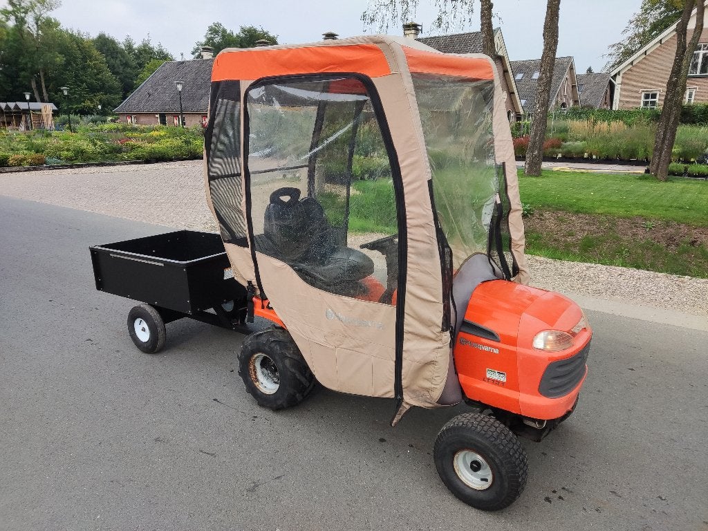 HUSQVARNA tuintractor (cabine, kenteken) met aanhangwagen, Ophalen, Gebruikt, Husqvarna, Versnellingen