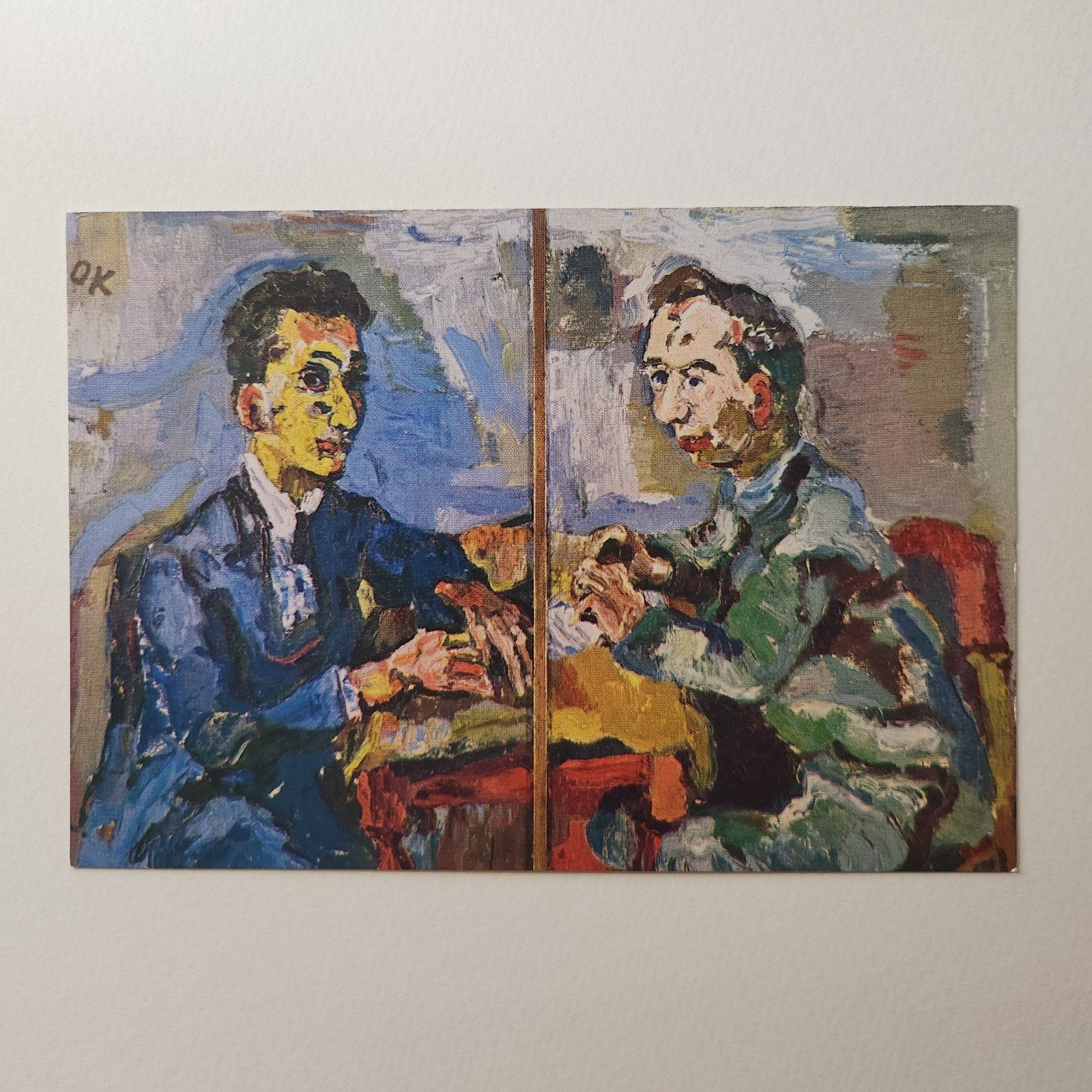 Kunstkaart Oskar Kokoschka - Dubbelportret, Verzamelen, Verzenden, 1980 tot heden, Ongelopen, Zuid-Holland