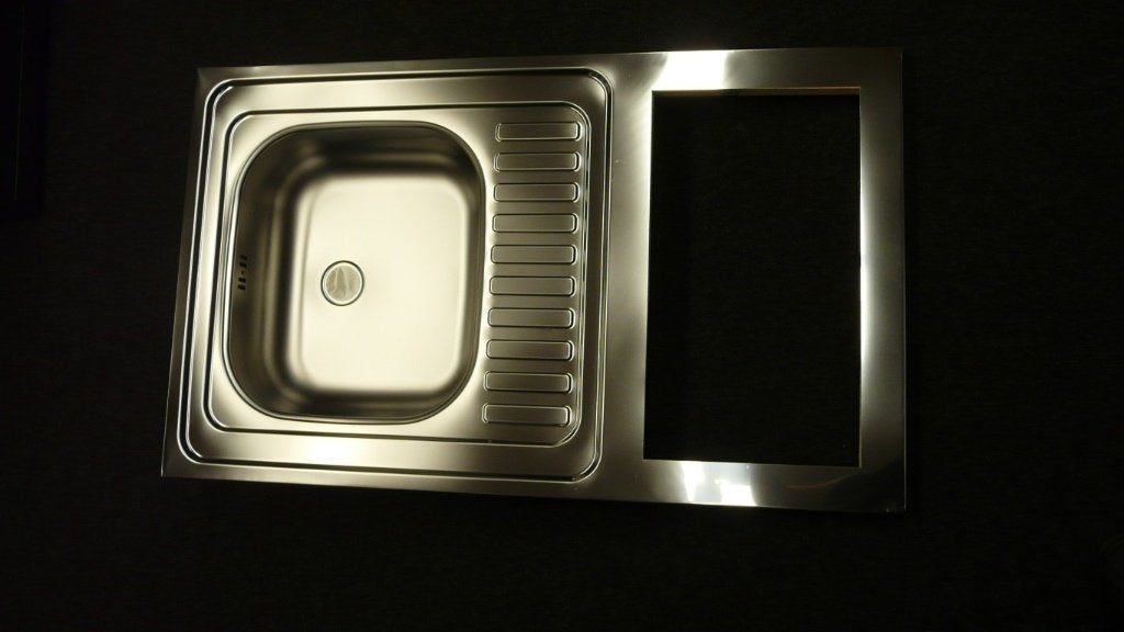 RVS wasbak / spoelbak, Ophalen, Nieuw, 50 tot 100 cm, Minder dan 100 cm