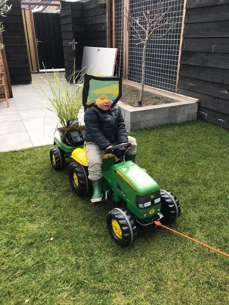 Kinderspeelgoed Rolly Toys John Deere tractor met aanhanger., Ophalen, Zo goed als nieuw, Trapvoertuig