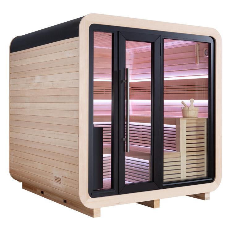 LUXE BUITENSAUNA CUBE 250X250 | 9KW HARVIA KACHEL