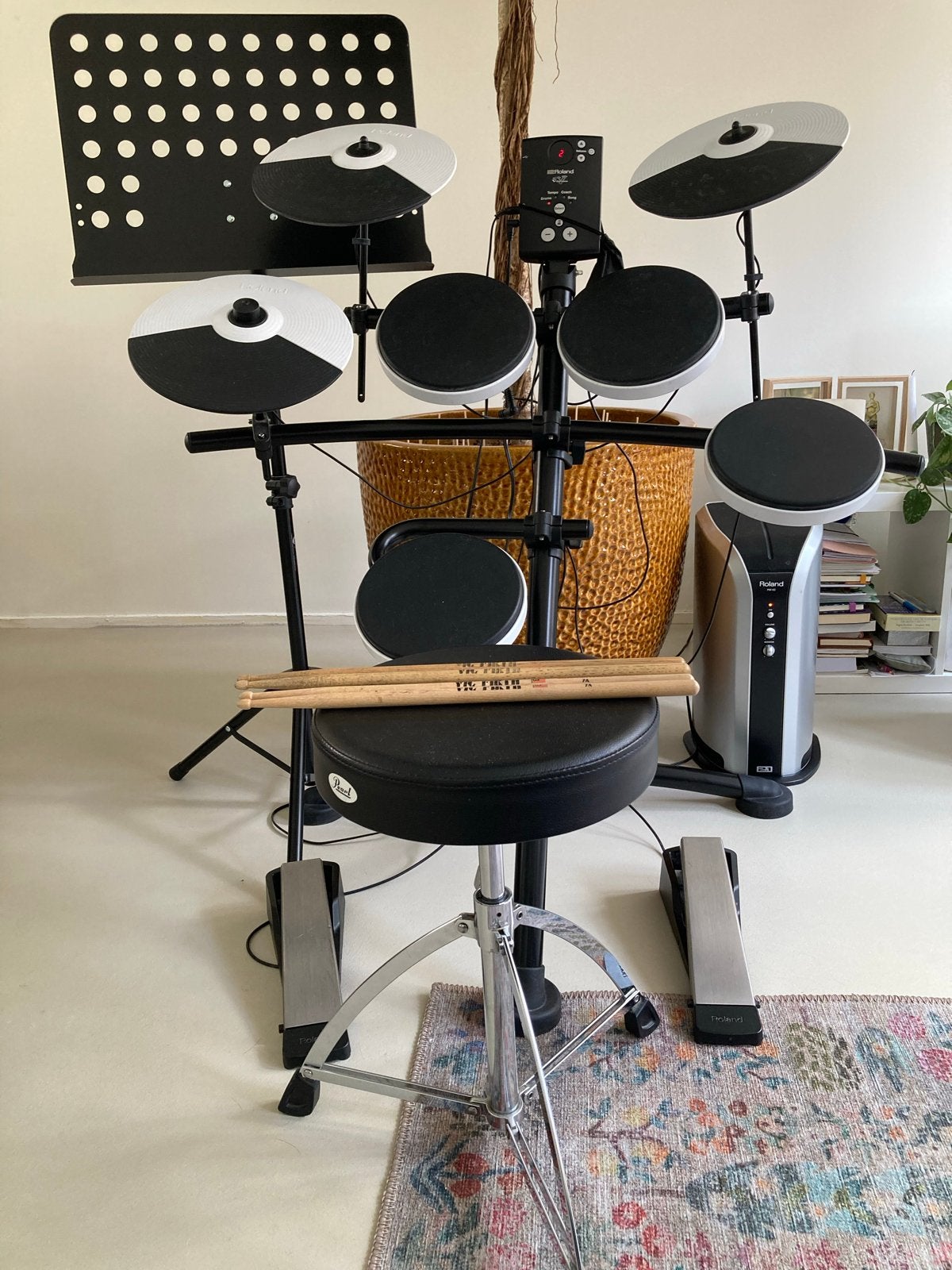 Roland TD-01K V-Drums + Roland PM-03 drummonitor, Muziek en Instrumenten, Drumstellen en Slagwerk, Ophalen, Zo goed als nieuw