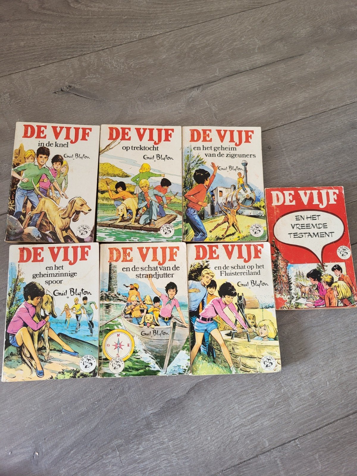 De Vijf - 7 boeken van Enid Blyton, Ophalen of Verzenden, Gelezen, Enid Blyton, Fictie algemeen