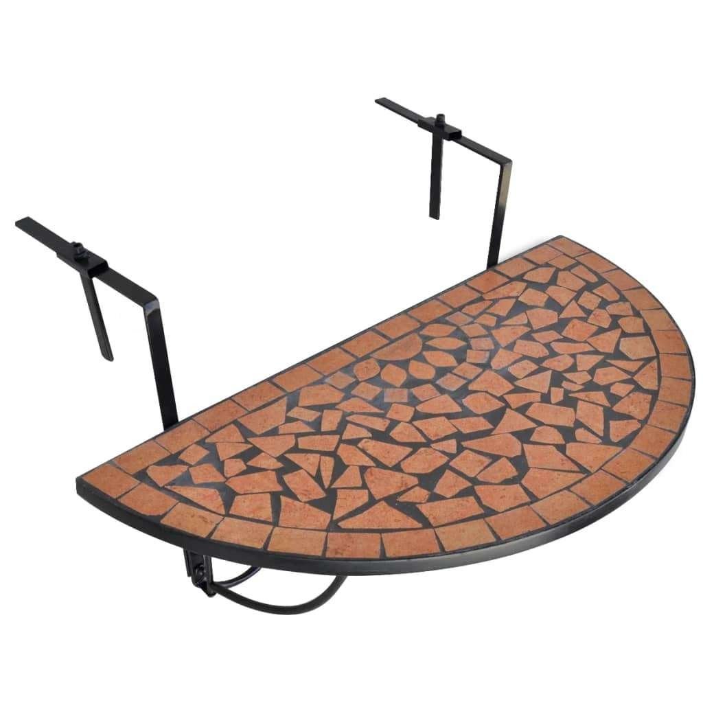 Balkontafel hangtafel mozaiek steen inklapbaar GRATIS BZRGD!, Verzenden, Rond, Nieuw, Nvt
