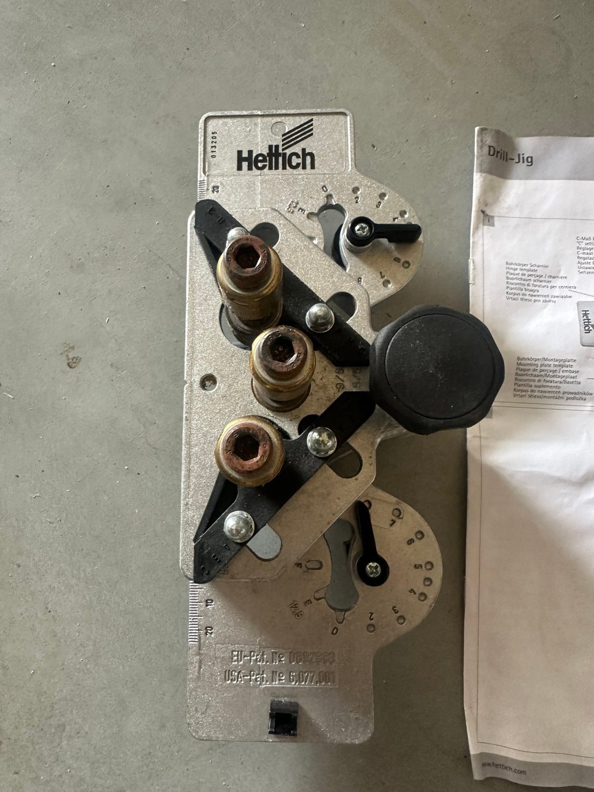 Hettich Drill-Jig Boormal voor meubelbeslag, Ophalen, Gebruikt, Overige typen
