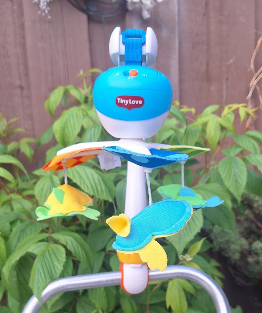 Tiny Love Take Along Mobiel - Muziek & Beweging, Kinderen en Baby's, Speelgoed | Babyspeelgoed, Zo goed als nieuw, Mobiel, Met geluid