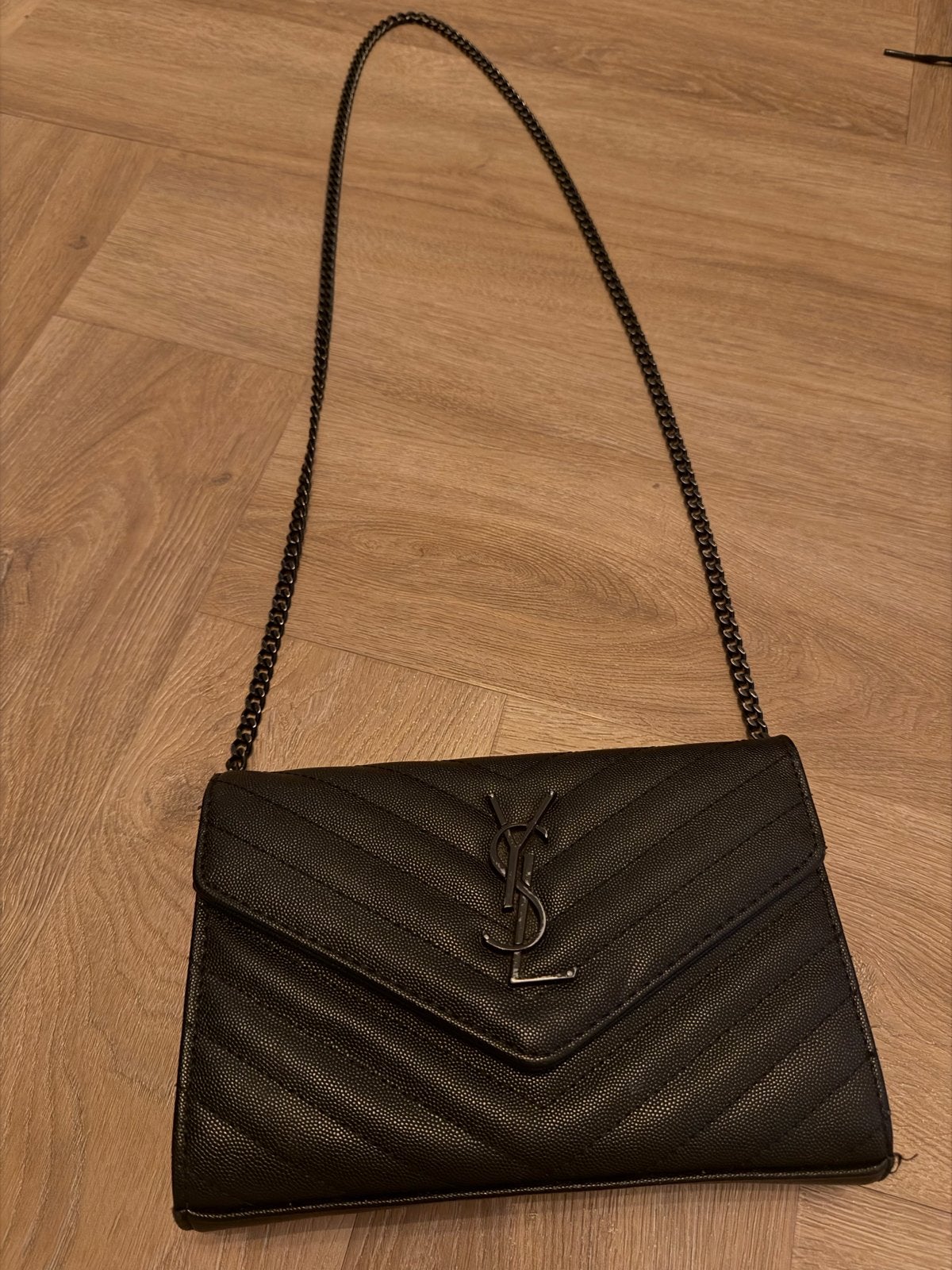 Yves Saint Laurent Schoudertas Zwart - Gebruikt, Overige merken, Gebruikt, Zwart, Ophalen of Verzenden