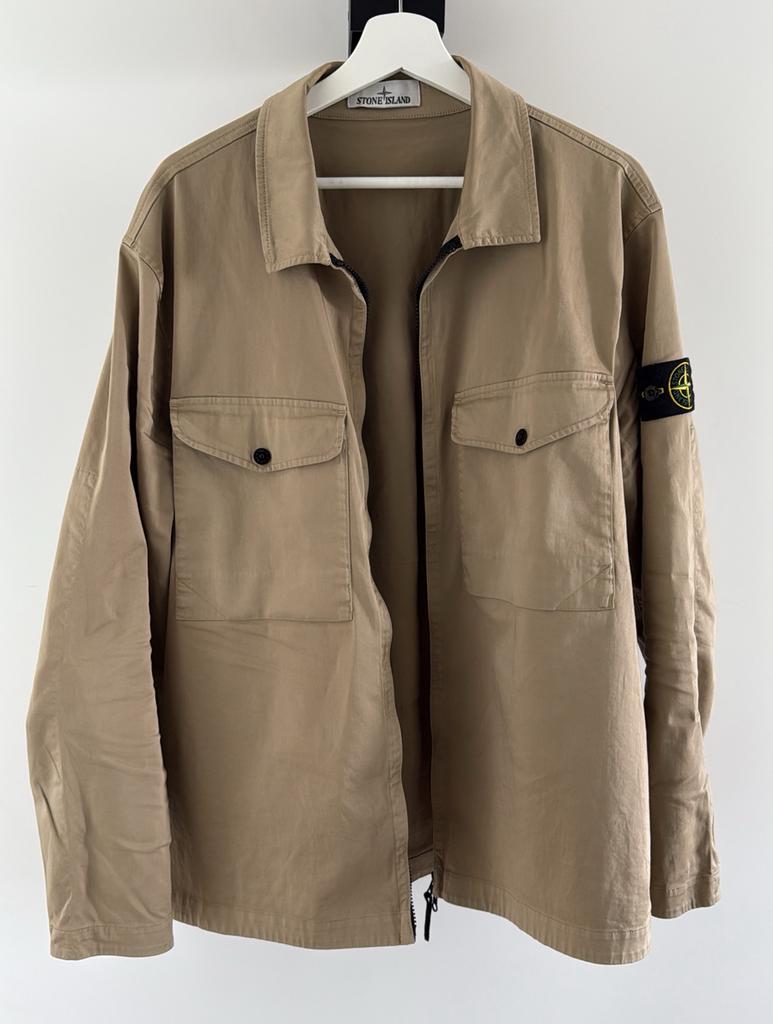 STONE ISLAND Patch Pocket Compass Overshirt Beige XXL, Ophalen, Nieuw, Overige maten, Beige