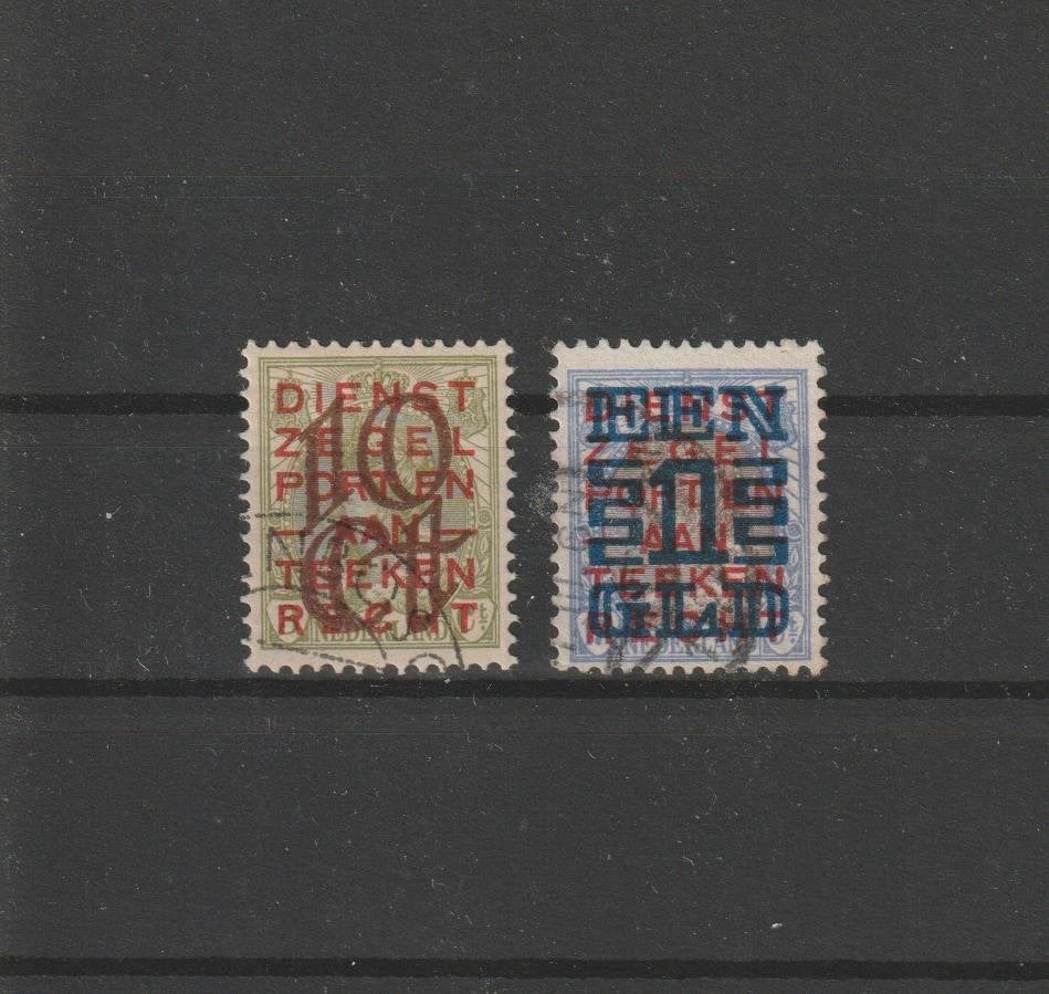 Nederland 1923, NVPH 132 t/m 133, Gestempeld., Postzegels en Munten, Ophalen of Verzenden, T/m 1940, Gestempeld