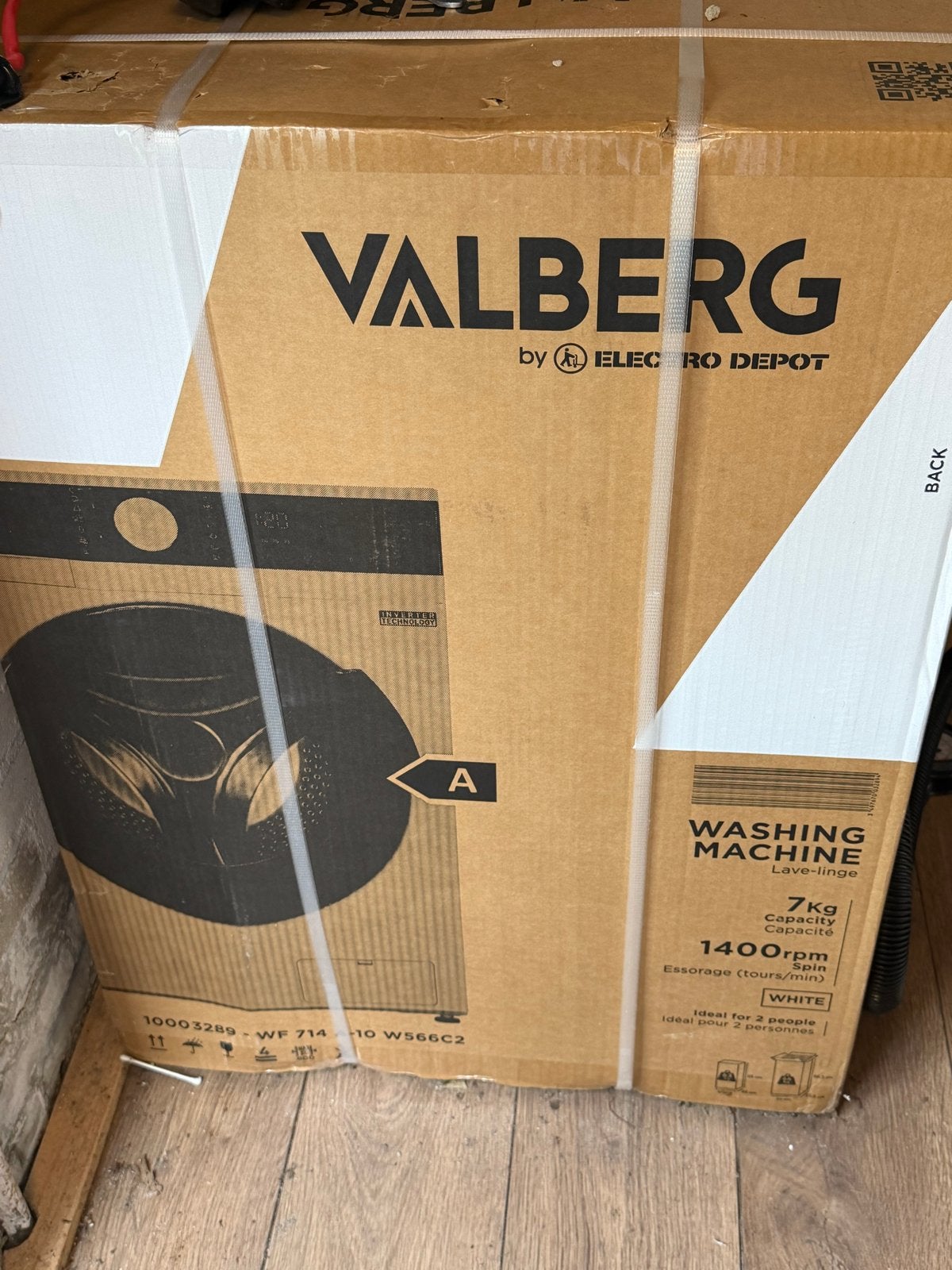 Nieuwe Valberg Wasmachine - 7kg, 1400 toeren, Energieklasse, Ophalen, Nieuw, 85 tot 90 cm, 1200 tot 1600 toeren