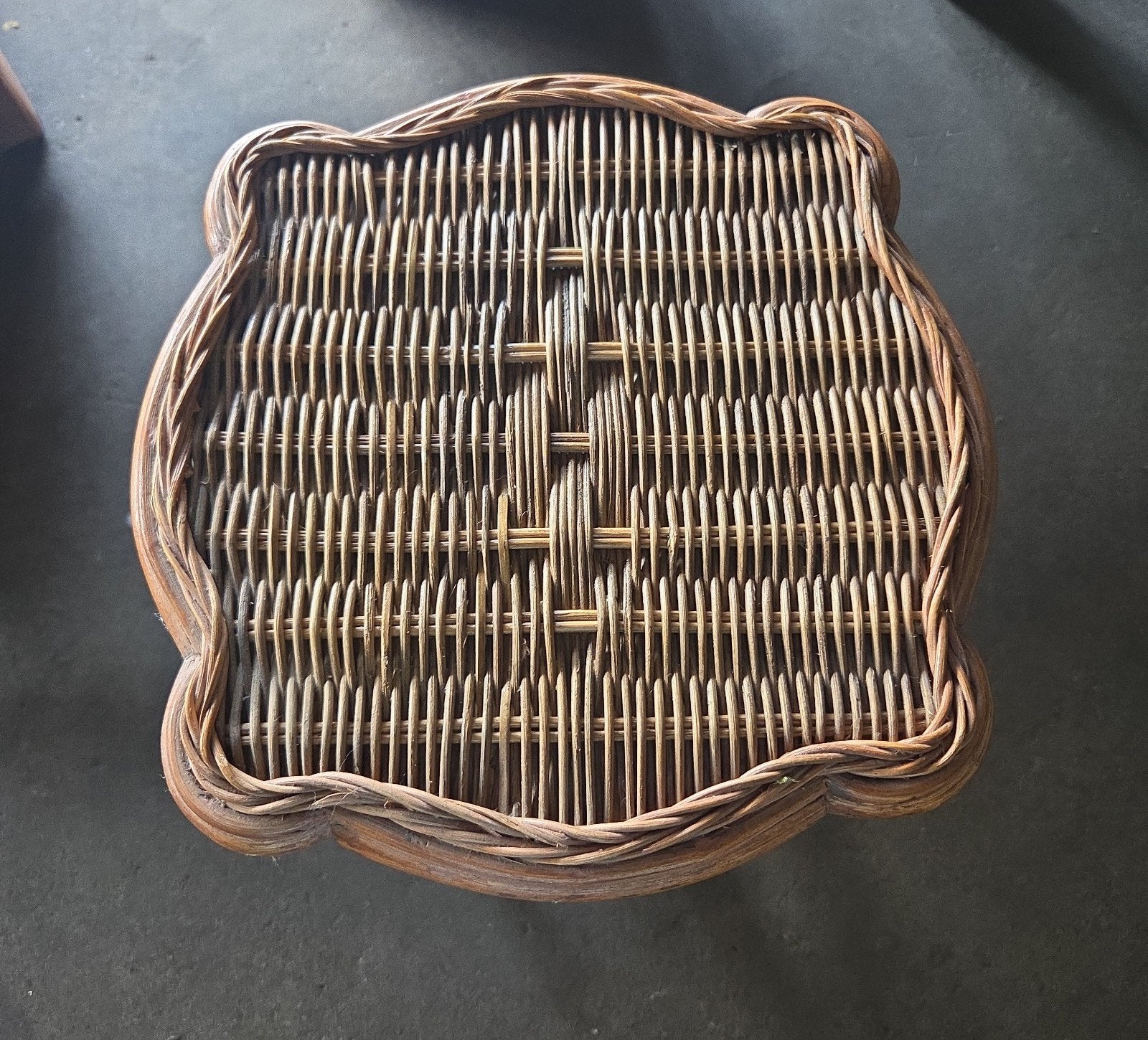 vintage plantenstandaard van gebogen rotan, Ophalen, Gebruikt, X, X