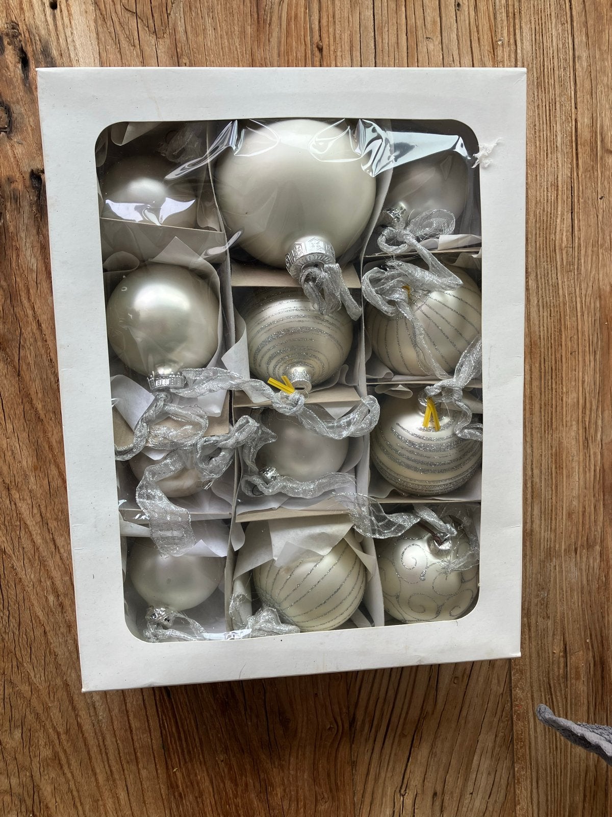 Kerstballen zilverkleurig, Ophalen, Zo goed als nieuw