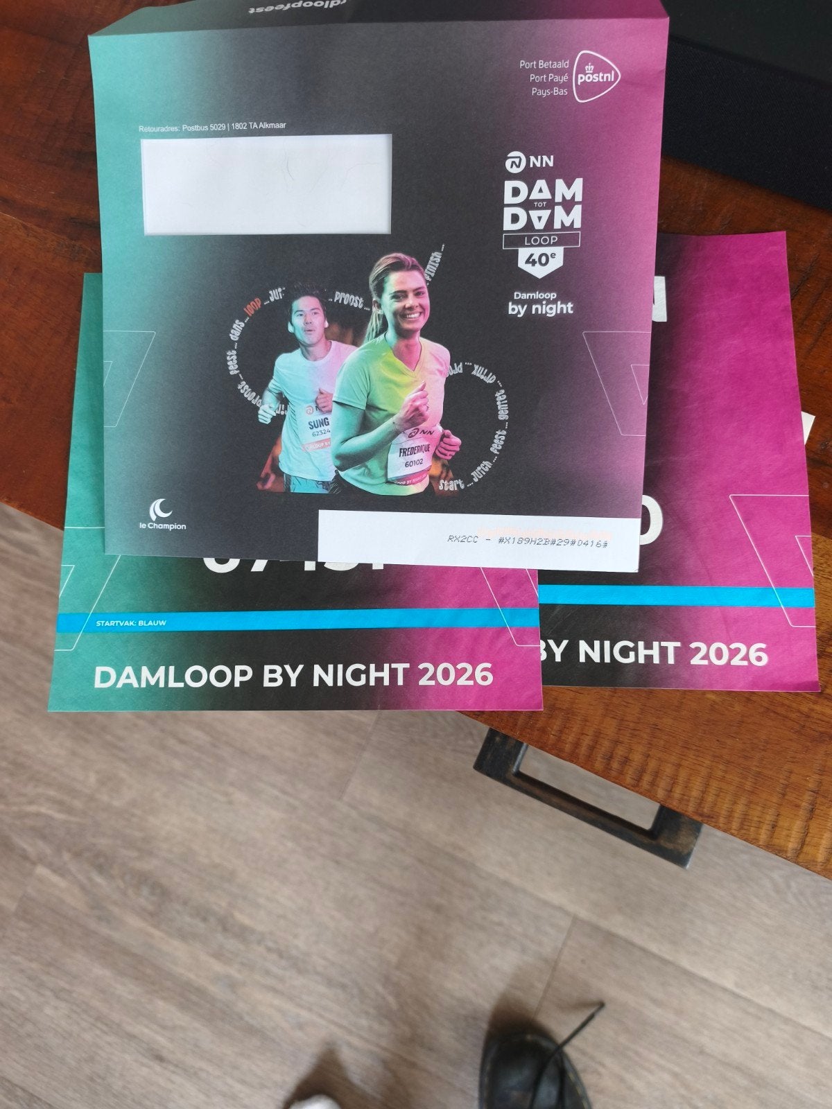 2 startnummers voor de Dam tot Dam by night 5 Engelse mijl, Ophalen of Verzenden, Nieuw, Overige typen, Overige merken