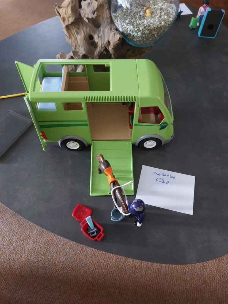 Playmobil paardenbus, Gebruikt, Complete set, Voertuig, Ophalen of Verzenden