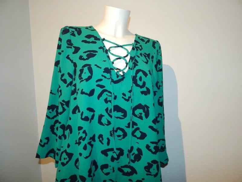 Essentiel Antwerp appel groene jurk animal print koort M, Kleding | Dames, Maat 38/40 (M), Verzenden, Zo goed als nieuw, Groen