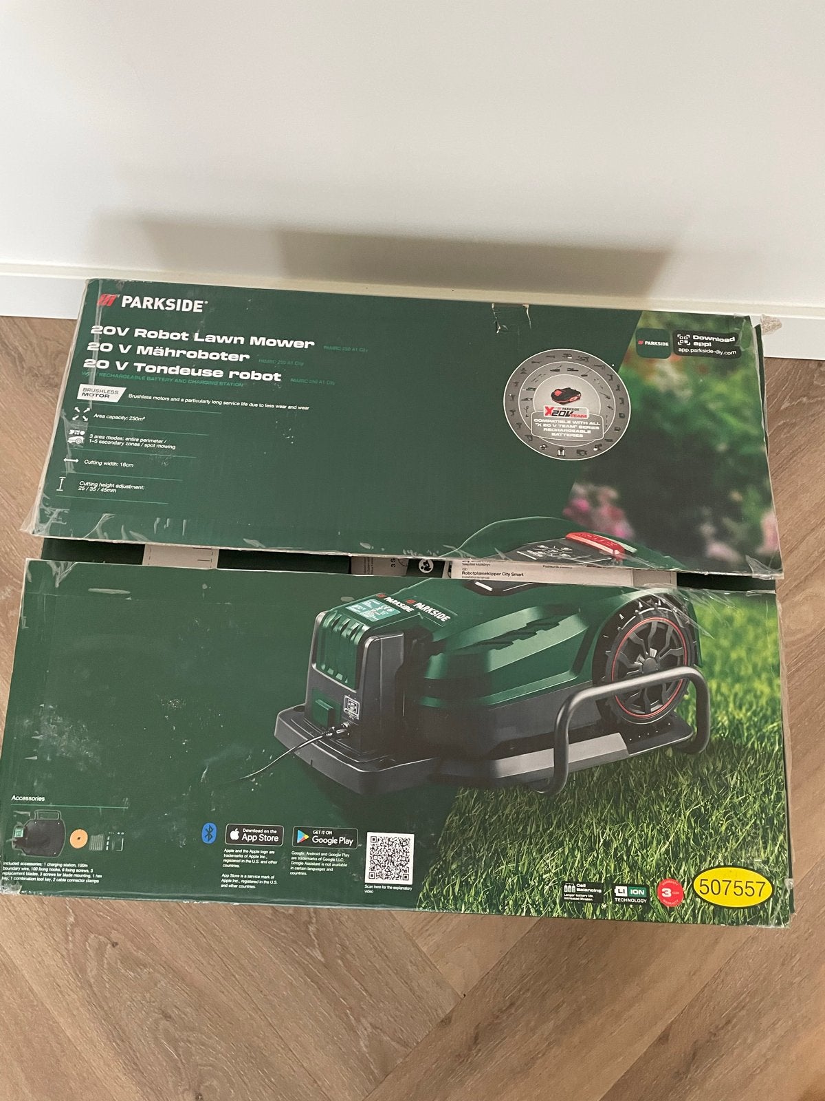 Parkside 20V Robot Grasmaaier - Nieuw in doos, Ophalen, Nieuw