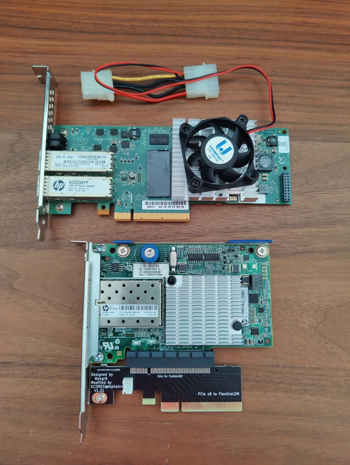 2 x 10GbE dual port server NICs, Gebruikt, Overige soorten, Ophalen of Verzenden, Overige chipsets
