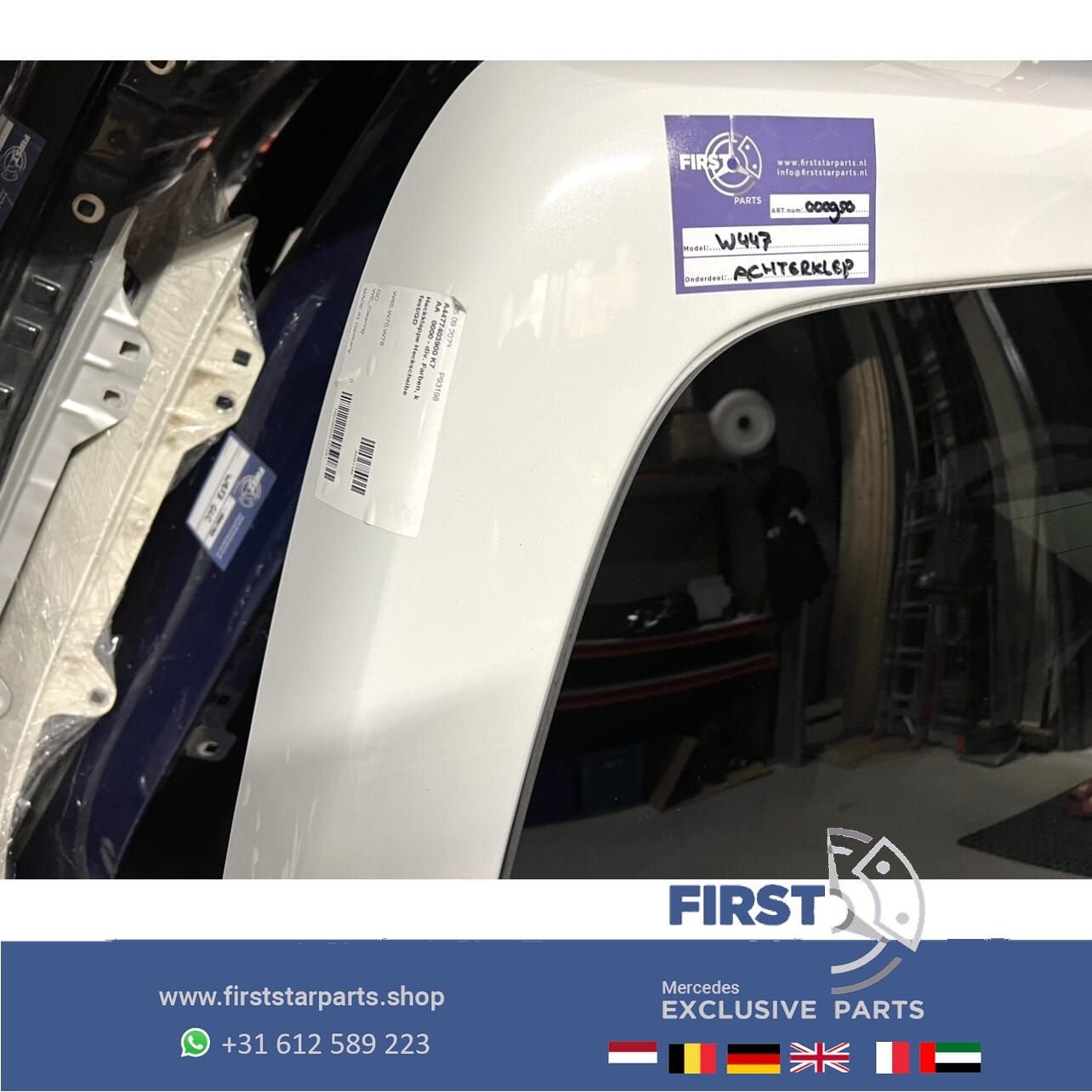 W447 V KLASSE ACHTERKLEP COMPLEET ORIGINEEL Mercedes 2014-20, Auto-onderdelen, Gebruikt, -, Ophalen of Verzenden, Bumper