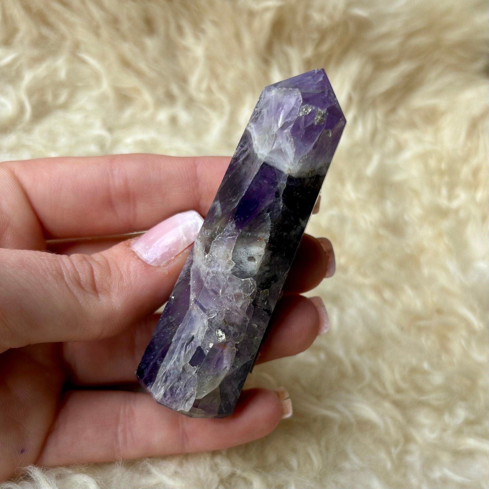 Amethist Toren - 8cm - Prachtige Paarse Kristal, Verzenden, Mineraal