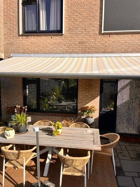 Sonfy elektrisch zonnescherm met afstandsbediening, Tuin en Terras, Ophalen, Gebruikt, Elektrisch, 150 tot 300 cm