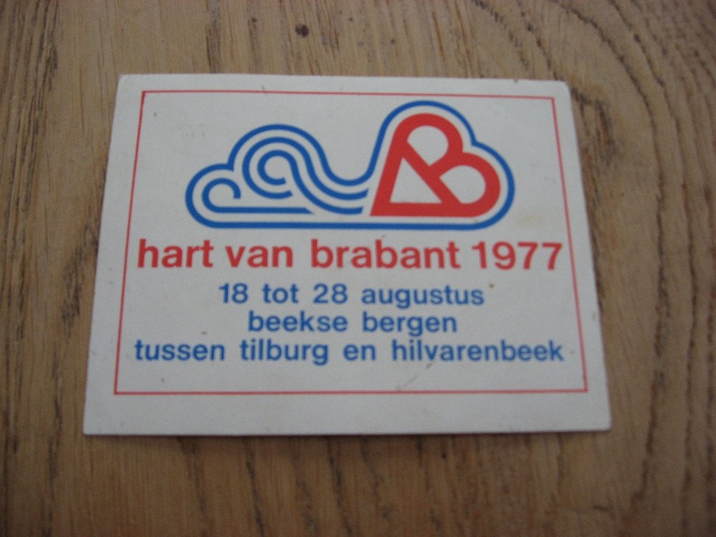Sticker beekse bergen 1977 hart van brabant, Ophalen, Nieuw, Overige typen