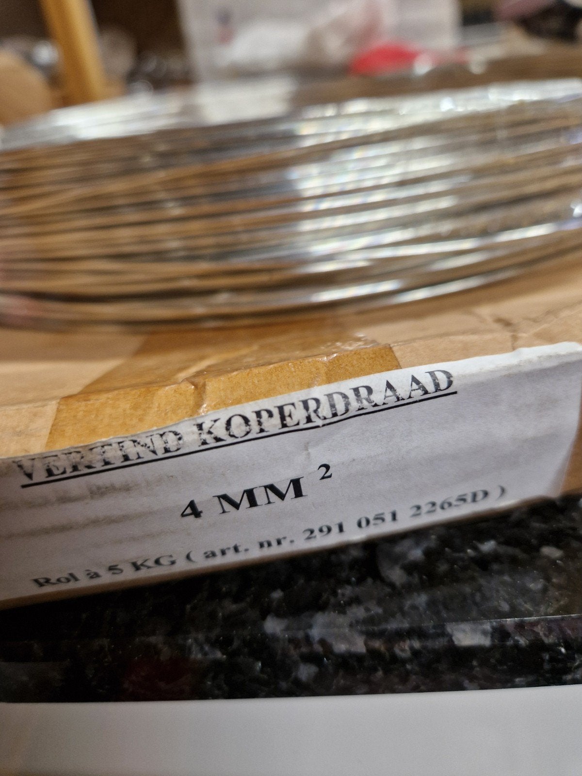 Nieuwe rol 100m vertind koperdraad 4mm² (aarddraad), Ophalen of Verzenden, Nieuw