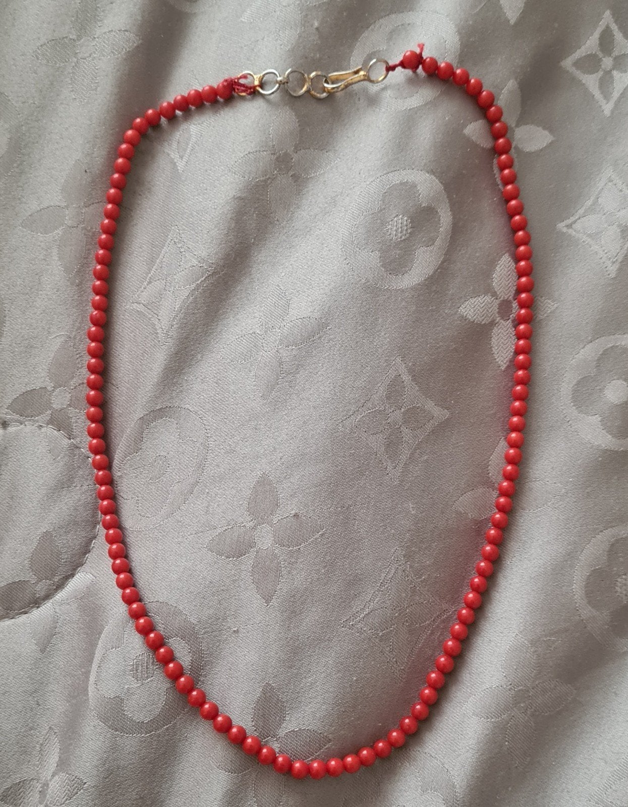 Prachtige bloed koraal ketting antiek, Ophalen of Verzenden, Gebruikt, Rood, Overige materialen