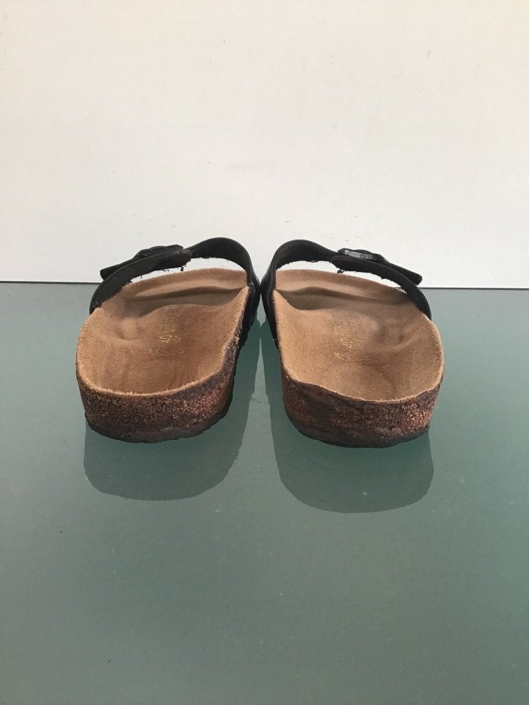 Birkenstock 40 Madrid zwarte slippers | Gratis verzenden, Slippers, Verzenden, Zwart, Zo goed als nieuw