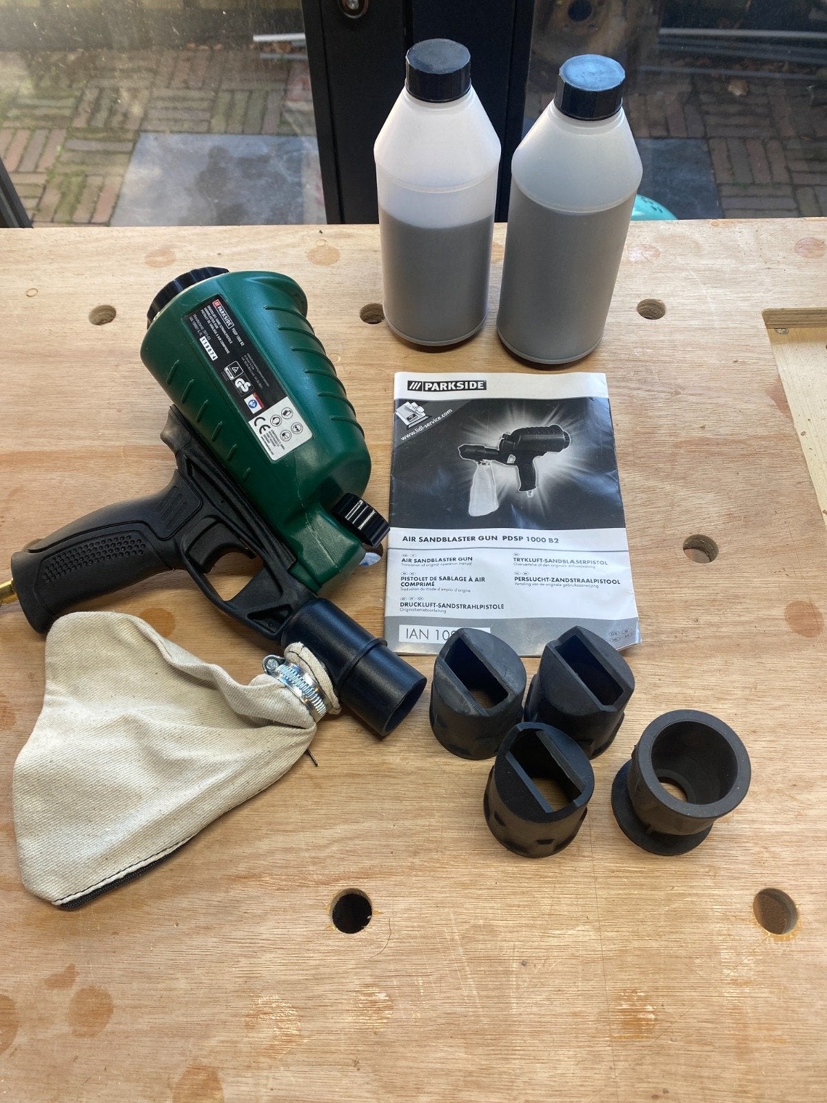 Parkside Air Sandblaster Gun PDSP 1000 B2, Doe-het-zelf en Verbouw, Gereedschap | Handgereedschap, Ophalen of Verzenden, Zo goed als nieuw