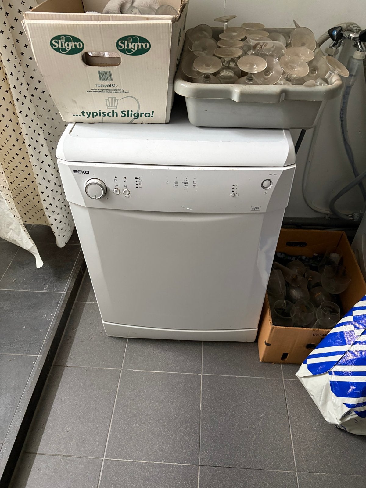 Witgoedpakket: Wasmachine, Droger, Vaatwasser, Diepvries, Ko, Ophalen, 1200 tot 1600 toeren, Gebruikt, Minder dan 85 cm