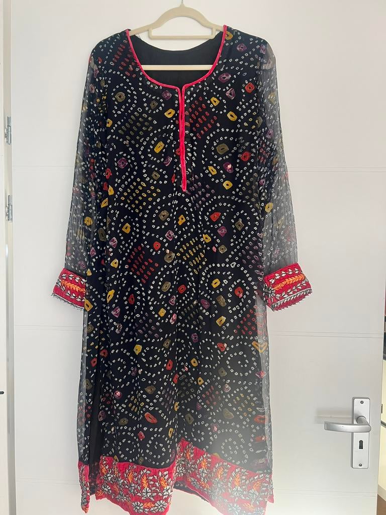 Indian bollywood salwar kameez chunni 3 delig kameez lengha, Kleding | Dames, Gelegenheidskleding, Ophalen of Verzenden, Zo goed als nieuw