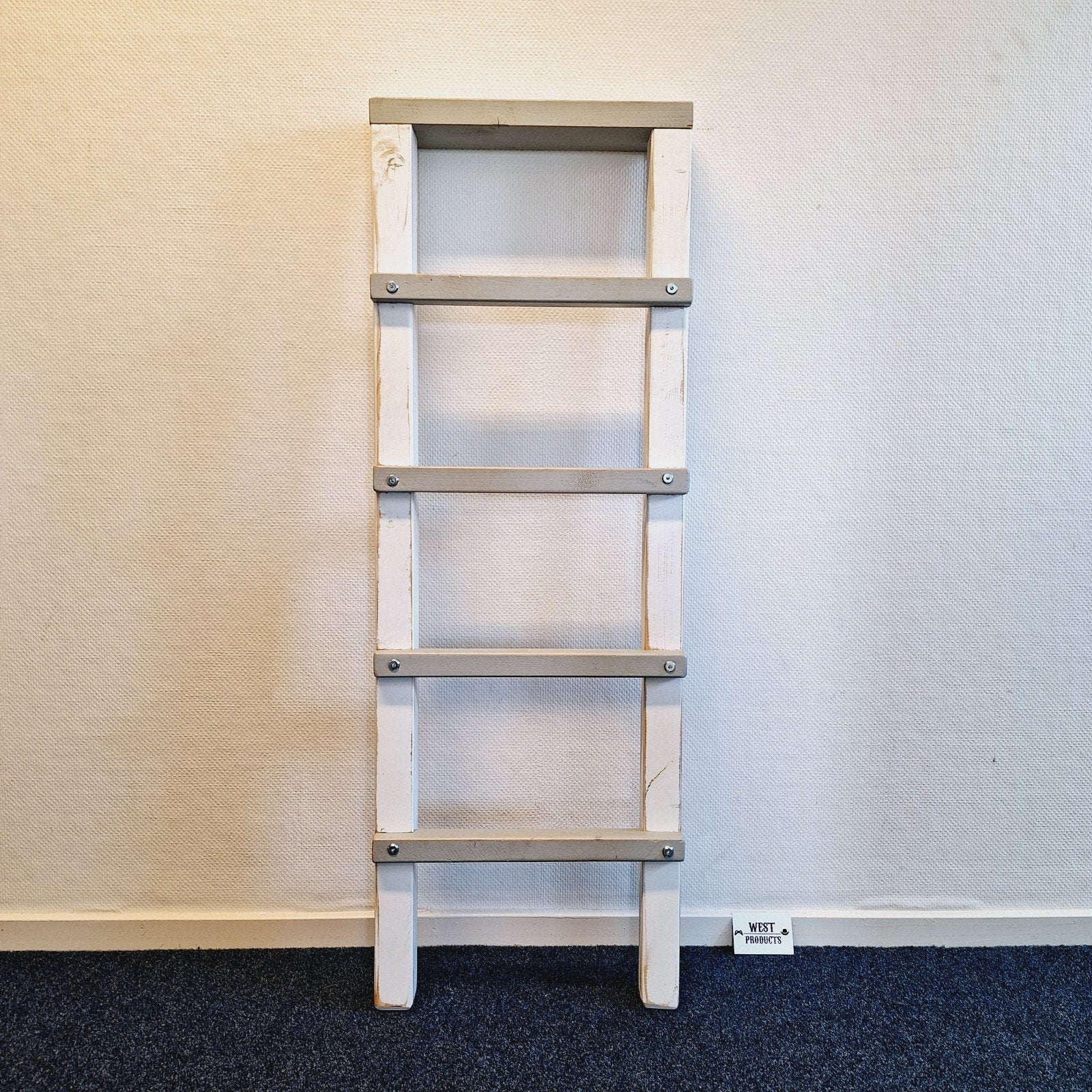 Vintage Houten Trap/Ladder | Decoratie | 5-treeds, Gebruikt, ., Ophalen of Verzenden, .
