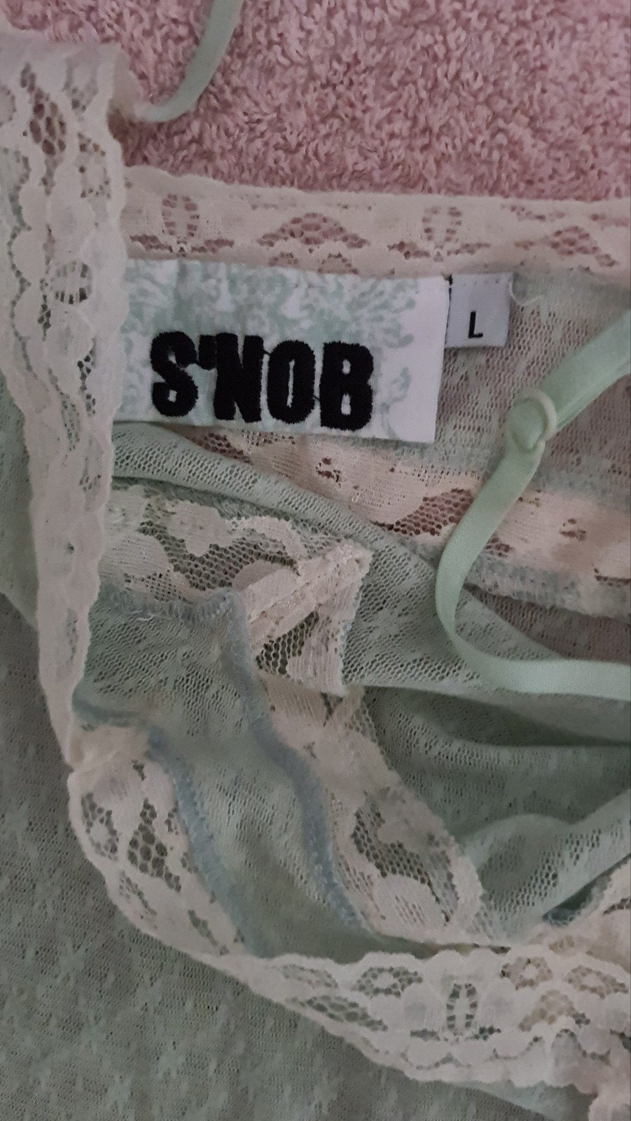 SNOB Lingerie Setje - Lichtgroen met Kant, Kleding | Dames, SNOB, Ophalen of Verzenden, Groen, Setje