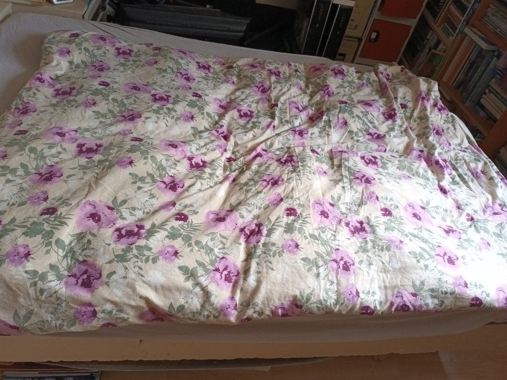 1p wit donzen dekbed 90% eenden dons 200-140cm, Dubbelzijdig bruikbaar, Gebruikt, Eenpersoons, Wit
